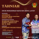 Hafiz Latiff Dinobatkan Pejuang Muda Sastera Negeri Perak